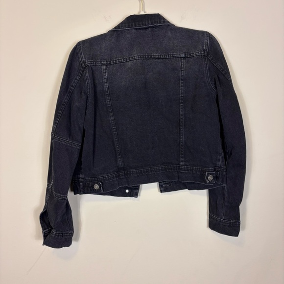 Free People Black Denim Rumors Jean Jacket XS - Picture 2 of 6